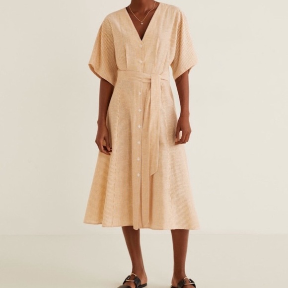 NEW Mango Linen Dress - Picture 2 of 8